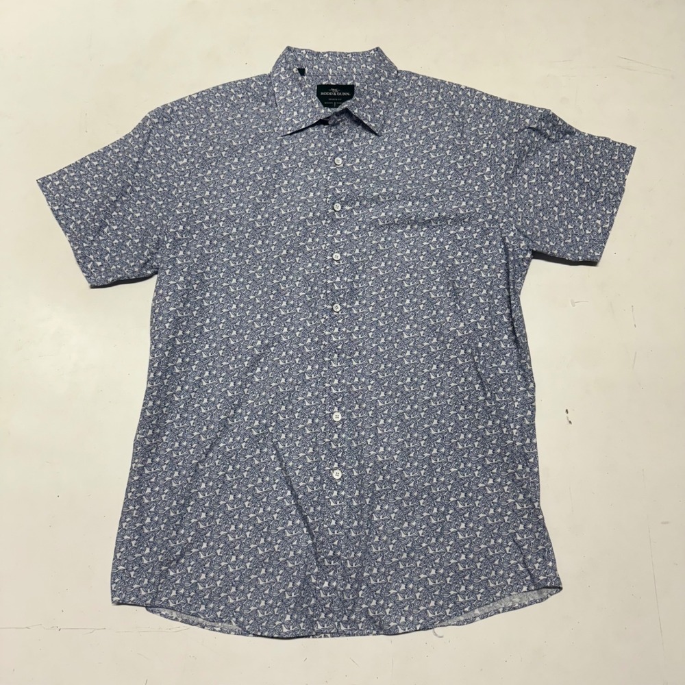 Rodd & Gunn Sports Fit XL Short Sleeve Button Down Leaf Print Shirt
